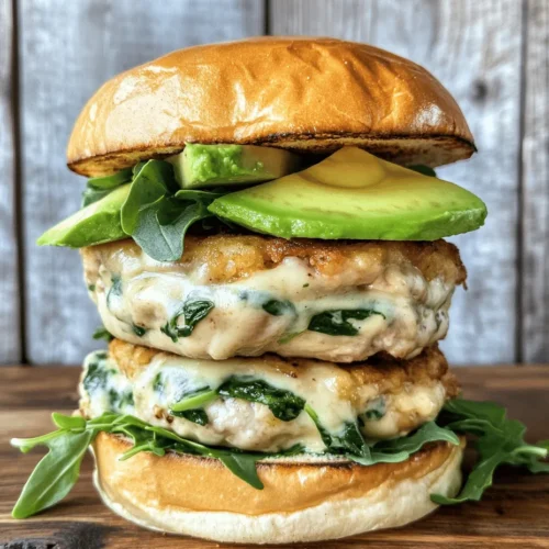 In recent years, the surge in health-conscious dining has led many home cooks to explore flavorful alternatives to traditional beef burgers. Among these alternatives, chicken-based recipes have gained significant traction, appealing to those seeking lighter, yet equally satisfying options. One such recipe that stands out is the White Cheddar and Spinach Chicken Burger—a delightful twist on the classic burger that combines the succulent flavors of ground chicken with the nutritional power of spinach and the creamy richness of white cheddar cheese. This combination not only elevates the dish but also enhances its overall nutritional profile, making it an excellent choice for health enthusiasts and food lovers alike.