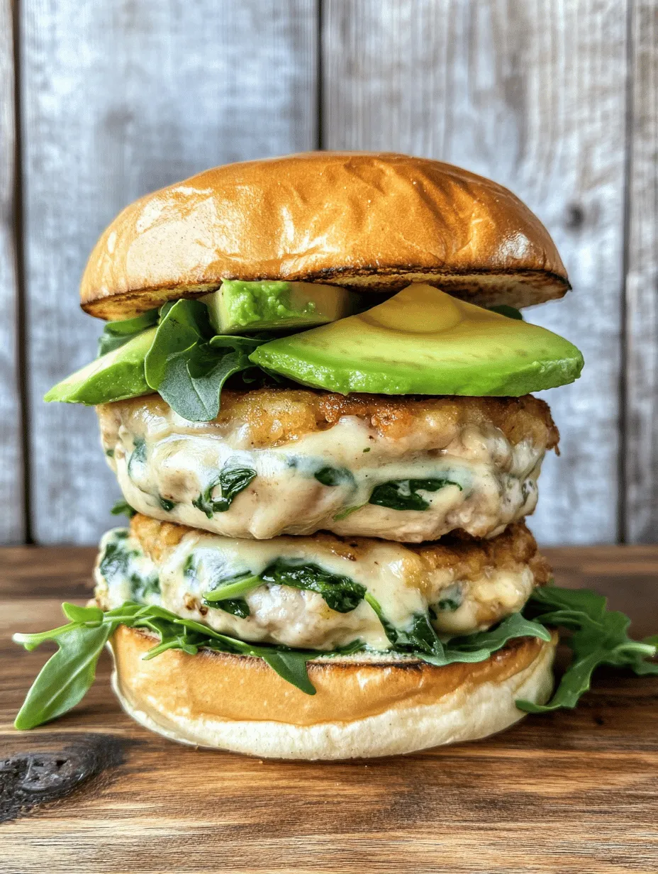 In recent years, the surge in health-conscious dining has led many home cooks to explore flavorful alternatives to traditional beef burgers. Among these alternatives, chicken-based recipes have gained significant traction, appealing to those seeking lighter, yet equally satisfying options. One such recipe that stands out is the White Cheddar and Spinach Chicken Burger—a delightful twist on the classic burger that combines the succulent flavors of ground chicken with the nutritional power of spinach and the creamy richness of white cheddar cheese. This combination not only elevates the dish but also enhances its overall nutritional profile, making it an excellent choice for health enthusiasts and food lovers alike.