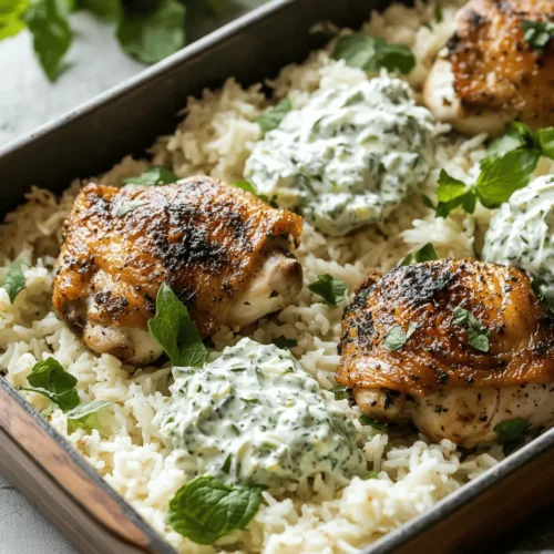 Are you searching for a delicious and hassle-free dinner option that packs a flavorful punch? Look no further than our Quick and Easy Dump-and-Bake Chicken Tzatziki with Rice. This dish not only satisfies your taste buds but also fits perfectly into a busy lifestyle, making it an ideal choice for weeknight dinners or meal prep. The appeal of this recipe lies in its simplicity; you can toss everything into a baking dish, pop it in the oven, and let it do the work for you.