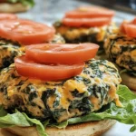 In the ever-evolving world of culinary delights, homemade burgers hold a special place. They marry convenience with the ability to customize flavors, textures, and health benefits. Among the myriad of burger options available, our Creamy Spinach & Cheddar Chicken Burgers stand out as a delightful fusion of taste and nutrition. This recipe not only tantalizes your taste buds but also packs a nutritious punch thanks to the incorporation of fresh spinach and creamy cheddar cheese. Perfectly suited for weeknight dinners or weekend barbecues, these burgers offer a modern twist on a classic favorite.