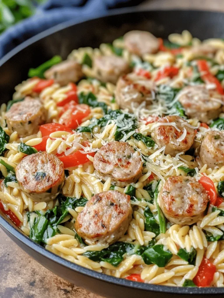 One-pot meals are a culinary lifesaver, especially during those busy weeknights when time is of the essence, and clean-up is the last thing anyone wants to think about. The beauty of a one-pot dish lies in its convenience; everything cooks together in a single vessel, allowing flavors to meld beautifully. The Creamy Chicken Sausage Orzo Skillet exemplifies this concept perfectly.