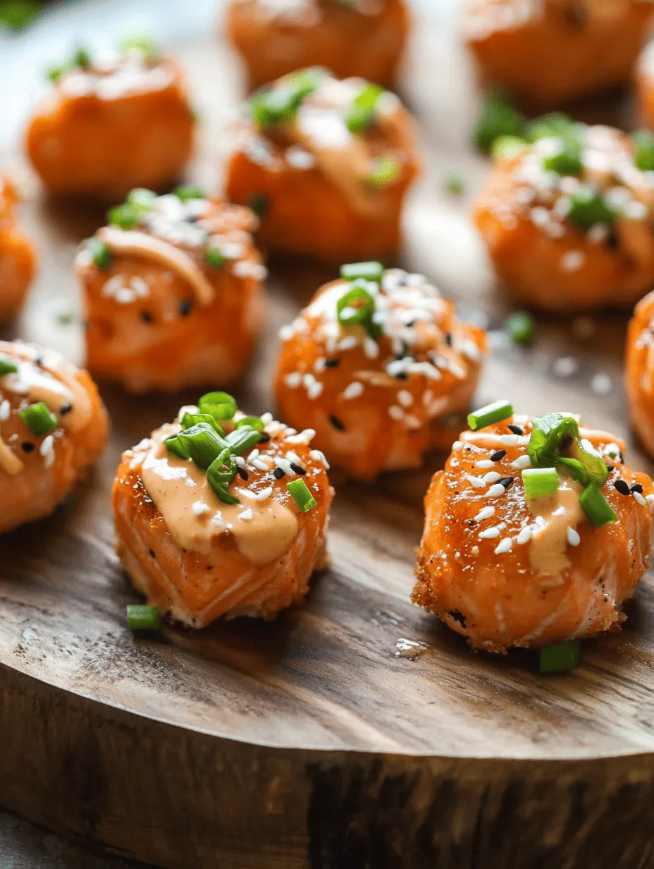If you're looking for a crowd-pleaser that combines bold flavors with a delightful crunch, look no further than Crispy Bang Bang Salmon Bites. This innovative dish not only tantalizes your taste buds but also offers a visually appealing presentation that is sure to impress your guests. The crispy texture, paired with the spicy and sweet notes of the Bang Bang sauce, creates a perfect harmony that elevates salmon from a simple fish to a gourmet delight.