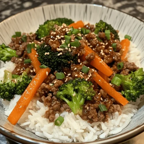 In the realm of comfort food, the Korean Ground Beef Bowl with Sticky Rice emerges as a delightful fusion of flavors and textures, providing an irresistible blend of savory and sweet notes that tantalize the taste buds. This dish is not just a meal; it’s an experience that transports you straight to the bustling streets of Seoul with every bite. Easy to prepare and quick to cook, it caters perfectly to busy weeknights and casual gatherings alike, making it a favorite among home cooks of all skill levels.