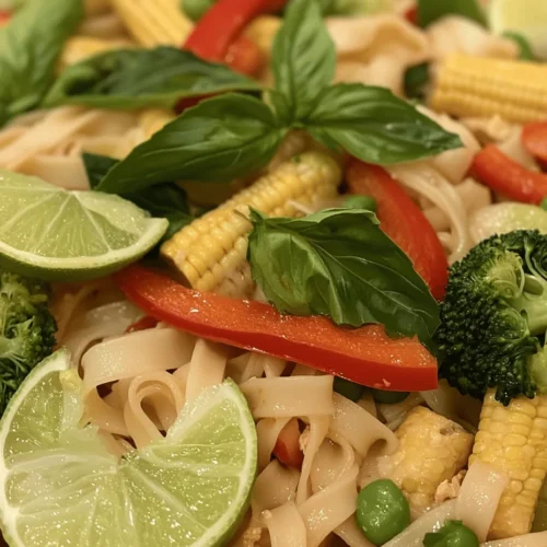 Drunken Noodles, known as Pad Kee Mao in Thailand, is a beloved dish that transports you straight to the bustling streets of Bangkok with every bite. This dish is famed not just for its bold flavors but also for its vibrant colors and delightful textures. Traditionally served as a late-night meal for those looking to cure their hangover, Drunken Noodles have become a staple in Thai cuisine, celebrated both locally and internationally.