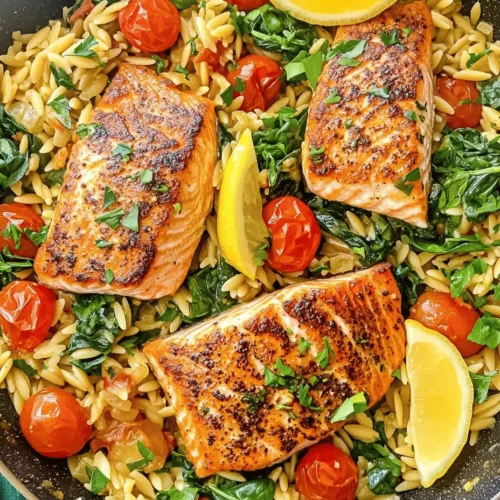 Imagine a meal that not only tantalizes your taste buds but also nourishes your body, all while allowing you to spend minimal time in the kitchen. Enter the One Skillet Salmon with Lemon Orzo. This delightful dish brings together the freshness of salmon, the creaminess of orzo, and the vibrant zing of lemon, creating a harmonious blend that appeals to both the palate and the eye. Whether you're looking to impress guests or simply enjoy a weeknight dinner with your family, this recipe is a showstopper that checks all the boxes.