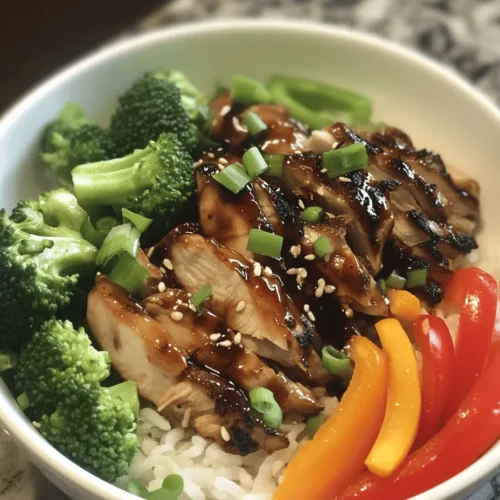 The Savory Teriyaki Chicken Rice Bowl is a delightful fusion of flavors that marries the succulence of chicken with the aromatic, sweet, and savory notes of teriyaki sauce. This dish has garnered a devoted following in homes and restaurants alike, becoming a staple in Japanese cuisine and beyond. Whether served as a quick weeknight dinner or as part of an elaborate meal, it consistently delivers comfort and satisfaction. The appeal of the teriyaki chicken rice bowl lies not only in its taste but also in its ability to provide a balanced meal that incorporates protein, carbohydrates, and an array of colorful vegetables.