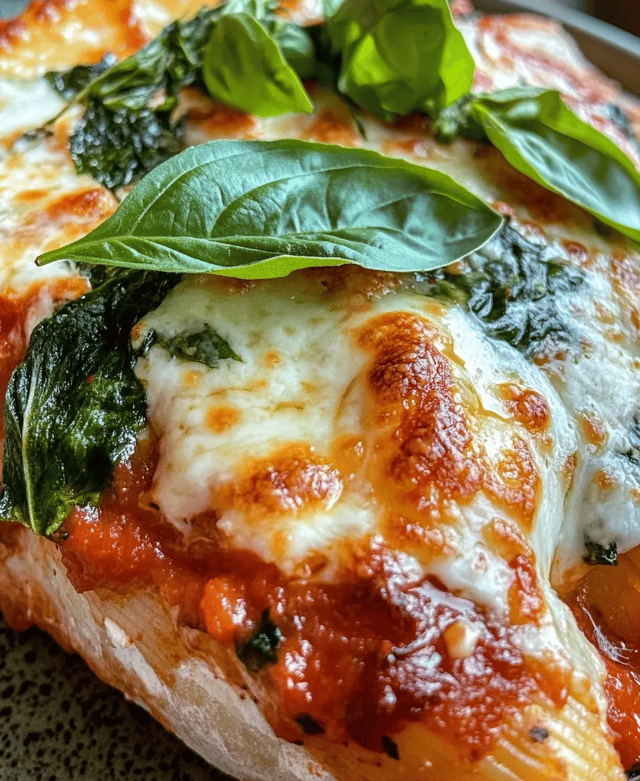 If you're seeking a comforting, hearty meal that pleases both vegetarians and meat-lovers alike, look no further than Cheesy Spinach & Ricotta Jumbo Shells. This dish is a delightful combination of tender jumbo pasta shells filled to the brim with a creamy mixture of ricotta cheese and fresh spinach, all smothered in marinara sauce and topped with melted cheese. Not only is this recipe a crowd-pleaser, but it also serves as a wholesome option for families looking to incorporate more vegetables into their meals.