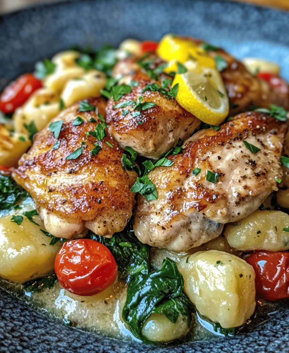 Welcome to the delightful world of the One-Pot Lemon Chicken Gnocchi Delight! This dish is an exciting fusion of tender chicken, pillowy gnocchi, and the vibrant flavors of lemon and fresh spinach. It’s an irresistible combination that not only tantalizes your taste buds but also delivers comfort in every bite. Whether you’re an experienced chef or a cooking novice, this recipe is designed to be simple and accessible, making it the perfect addition to your weeknight dinner rotation.