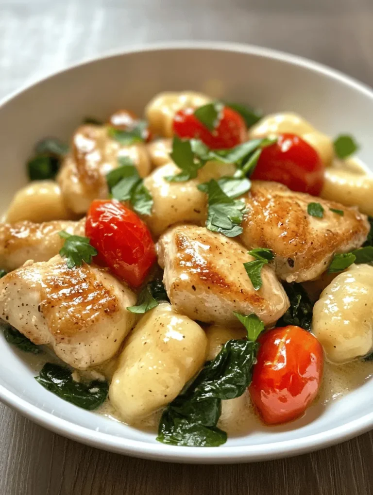 Welcome to the delightful world of the One-Pot Lemon Chicken Gnocchi Delight! This dish is an exciting fusion of tender chicken, pillowy gnocchi, and the vibrant flavors of lemon and fresh spinach. It’s an irresistible combination that not only tantalizes your taste buds but also delivers comfort in every bite. Whether you’re an experienced chef or a cooking novice, this recipe is designed to be simple and accessible, making it the perfect addition to your weeknight dinner rotation.