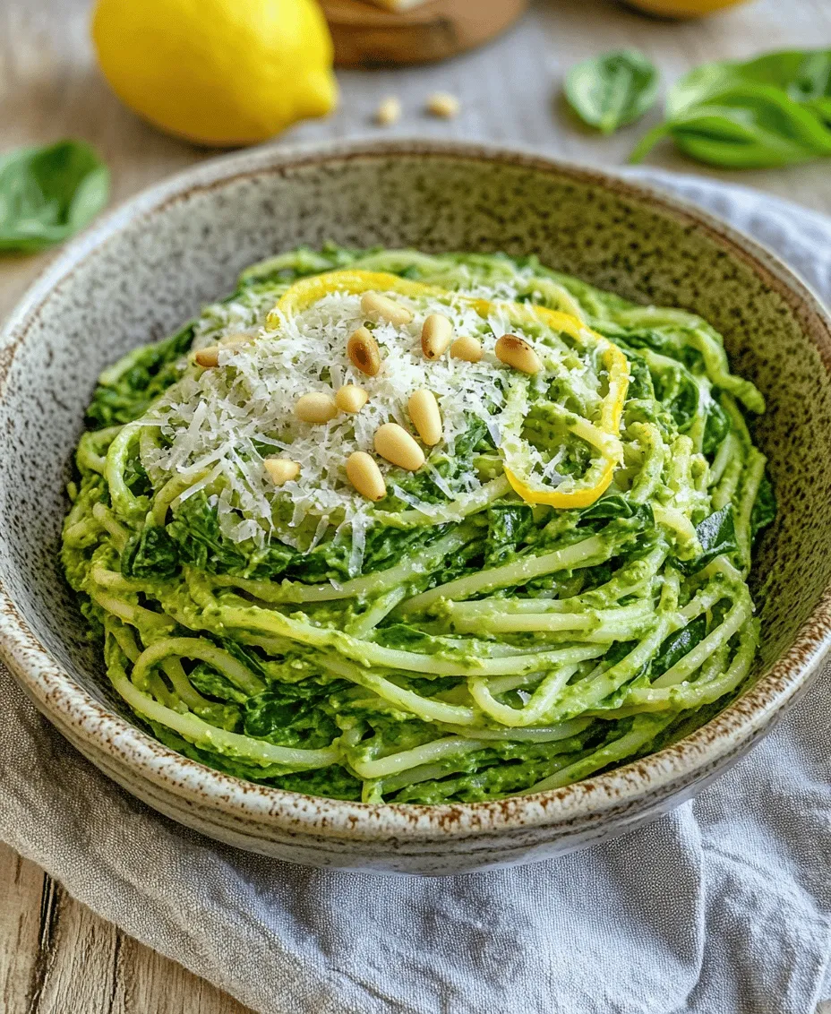 If you're searching for a vibrant and refreshing dish that’s both quick to prepare and packed with flavor, look no further than Zesty Lemon Spinach Pasta. This delightful recipe combines the bright acidity of lemon with the earthy richness of spinach, creating a dish that is not only delicious but also visually appealing and satisfying. The balance of flavors is what makes this pasta stand out, allowing the freshness of the ingredients to shine through in each bite.