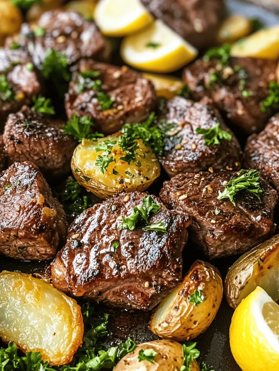 If you're looking for a dish that is not only mouthwateringly delicious but also impressively simple to prepare, look no further than Savory Garlic Butter Steak Bites with Crispy Potatoes. This recipe marries the rich, succulent flavor of tender steak bites with the comforting crunch of perfectly roasted potatoes, all infused with the aromatic goodness of garlic and butter. It’s an undeniably satisfying meal that can elevate any ordinary dinner into a memorable feast, perfect for impressing family and friends alike.