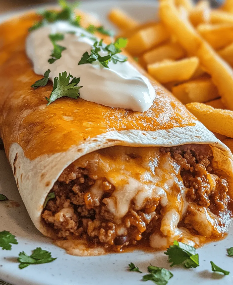 In today's fast-paced world, comfort food often finds its way into our hearts and homes. One dish that consistently delivers warmth and satisfaction is the Cheesy Beef Burrito, served alongside a generous portion of crispy fries. This delightful meal is not just a feast for the taste buds; it also embodies a wonderful balance of flavors and textures that can bring any family together. Whether it’s a family dinner, a game night with friends, or a casual gathering, Cheesy Beef Burritos are sure to be a hit.