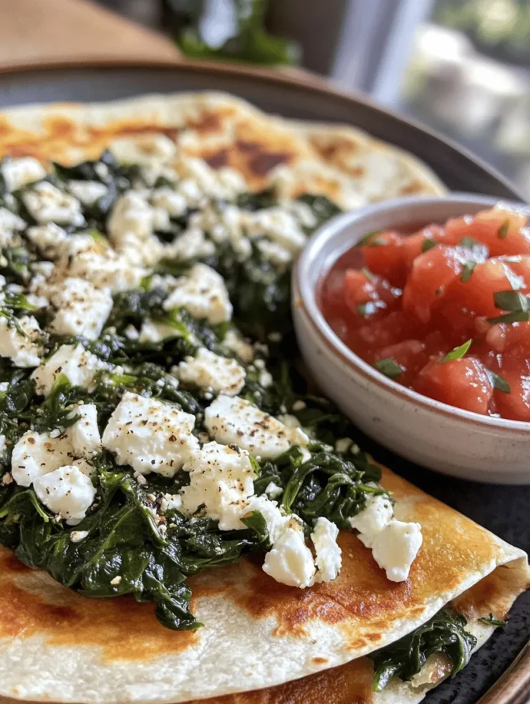 To make the best Spinach and Feta Quesadillas, it's essential to understand the ingredients that contribute to their flavor and nutritional profile. Each component plays a crucial role in creating a dish that is both satisfying and wholesome.