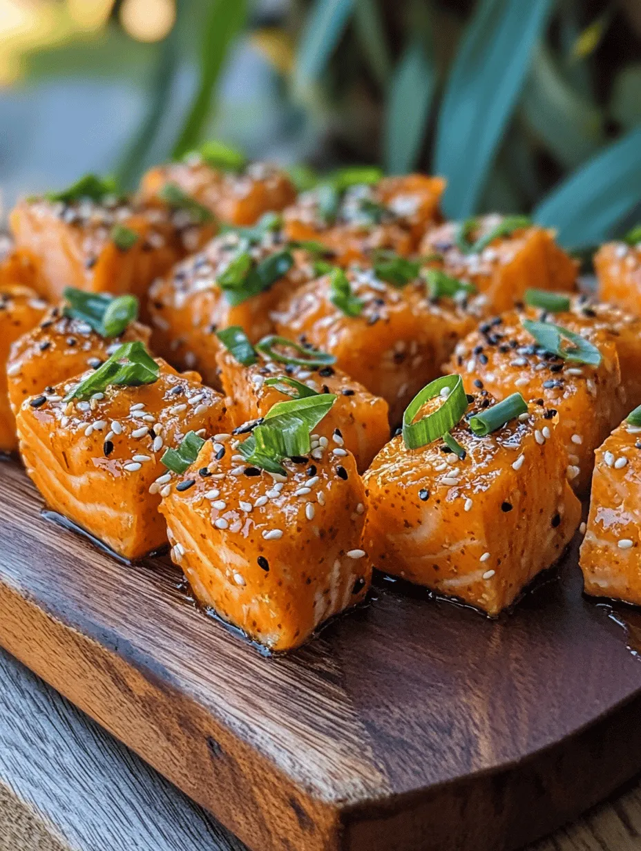 Salmon has secured its place as a beloved protein in kitchens around the world, thanks to its rich flavor and versatility. Whether grilled, baked, or seared, salmon can be transformed into a myriad of dishes that appeal to a wide range of palates. Today, we invite you to discover a mouthwatering twist on this classic fish: Sizzling Hot Honey Salmon Bites. This recipe harnesses the power of hot honey, a trend that has taken the culinary world by storm, merging sweetness with a spicy kick, creating a dish that’s as delightful as it is easy to prepare.