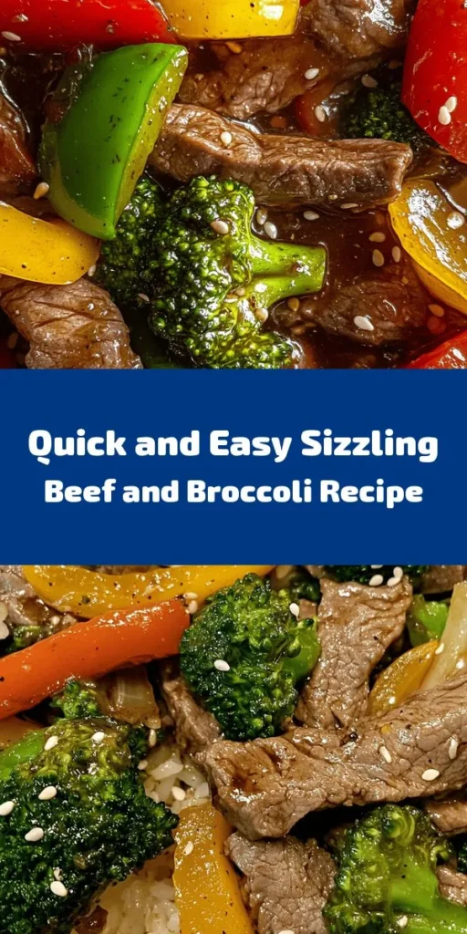 Discover the irresistible flavors of Sizzling Chinese Beef and Broccoli! This quick and easy recipe features tender flank steak marinated in savory sauces, stir-fried with vibrant broccoli and bell peppers. Ready in just 45 minutes, it's perfect for a weeknight dinner. Serve it over jasmine rice or noodles for a satisfying meal everyone will love. Spice up your dinner routine with this delightful dish that combines health and taste in every bite!