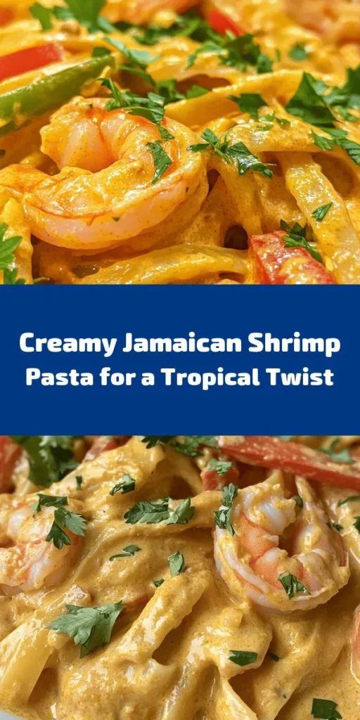 Indulge in the tropical flavors of Jamaica with this creamy shrimp pasta! Made with tender shrimp, vibrant bell peppers, and a rich coconut milk and heavy cream sauce, this dish is a delightful blend of textures and tastes. Seasoned with Jamaican curry powder and a zesty kick from lime, it's perfect for a quick weeknight dinner. Ready in just 30 minutes, this recipe serves four and will surely impress your guests. Dive into this creamy delight today!