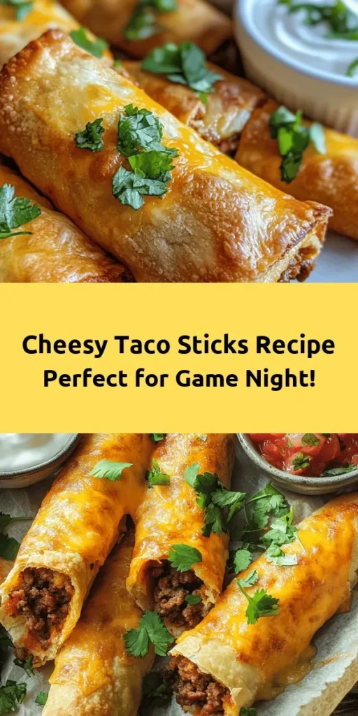 Looking for a fun twist on taco night? These Cheesy Taco Sticks are a must-try! Made with your choice of ground beef or turkey, taco seasoning, and a gooey mix of cheddar and mozzarella, they're wrapped in delicious pizza dough. Perfect for parties or a quick weeknight meal. Simply bake until golden brown and serve with salsa and sour cream for a tasty treat. Easy to make, and even easier to devour!