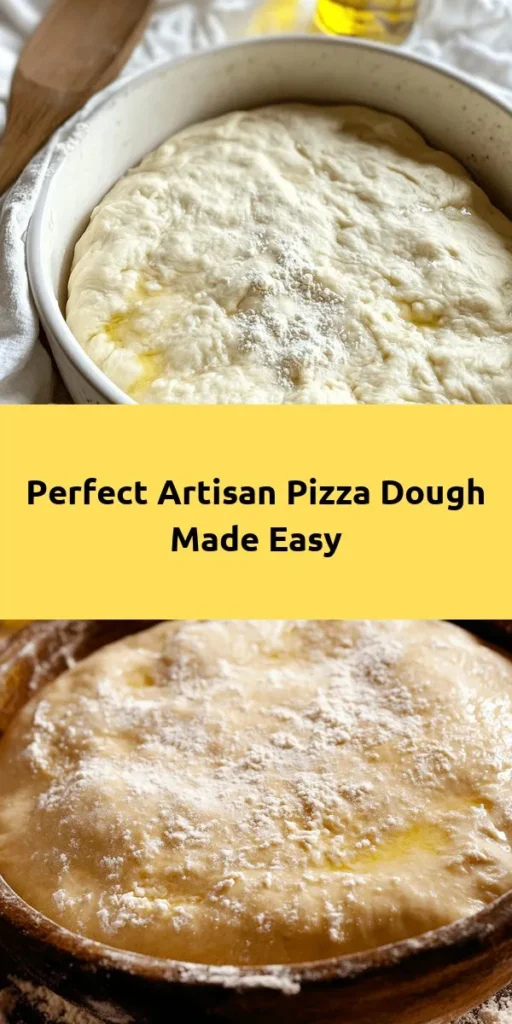 Create delicious, restaurant-quality artisan pizza at home with this easy dough recipe! Featuring simple ingredients like flour, yeast, and olive oil, this dough comes together in just a few steps. You'll love how it rises to create a perfect, chewy crust that’s ready for your favorite toppings. With a prep time of only 15 minutes, you can have fresh, homemade pizzas ready in no time. Gather your friends and family to enjoy a fun pizza night!