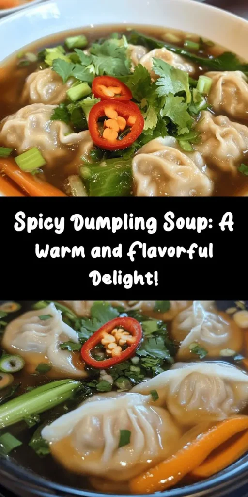 Warm up with this authentic spicy dumpling soup that's bursting with flavor! Featuring homemade dumplings filled with ground pork or chicken, fresh vegetables, and a savory broth, this dish is perfect for chilly days or cozy nights. It's easy to make and can be customized to suit your spice preference. Serve it garnished with fresh cilantro and red chili for an extra kick. Gather your ingredients and get ready for a comforting bowl of deliciousness!