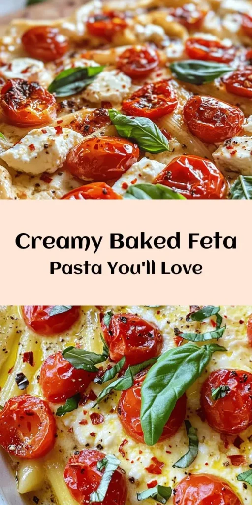 Discover the deliciousness of Baked Feta Pasta Delight! This easy recipe features creamy baked feta, juicy cherry tomatoes, and perfectly cooked pasta, all mixed together for a comforting meal. Preheat your oven, toss your ingredients, and let everything roast to perfection. Finish with lemon zest and fresh basil for a burst of flavor. Perfect for weeknight dinners or impressing guests. Try it out and elevate your pasta game today!