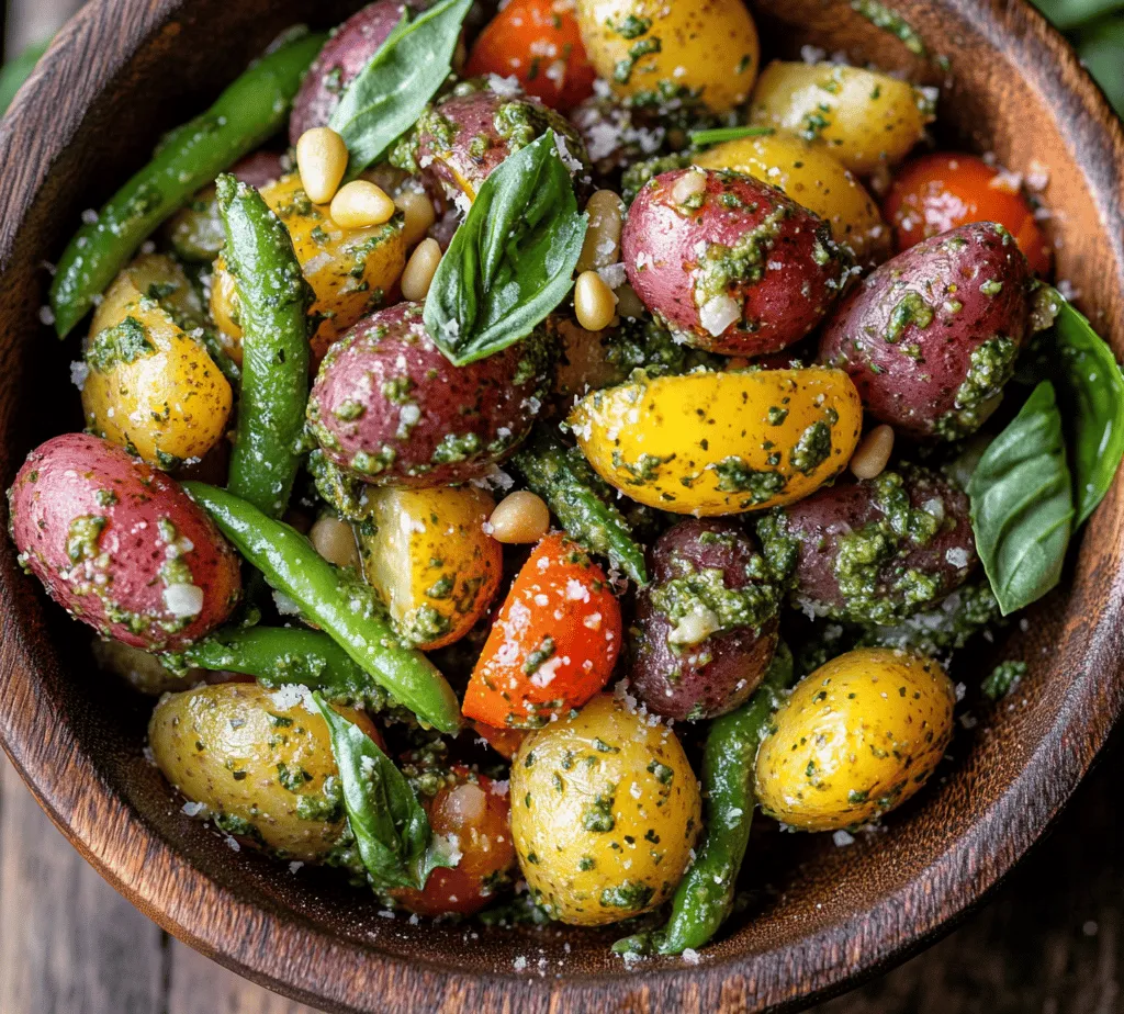 Pesto potato salad is a delightful and refreshing dish that combines the earthy flavor of potatoes with the vibrant, aromatic qualities of pesto. This dish is perfect for warm weather gatherings, picnics, and barbecues, where its bright flavors can shine alongside grilled meats or serve as a standalone vegetarian option. The combination of creamy potatoes and zesty pesto creates a unique flavor profile that is both satisfying and invigorating.