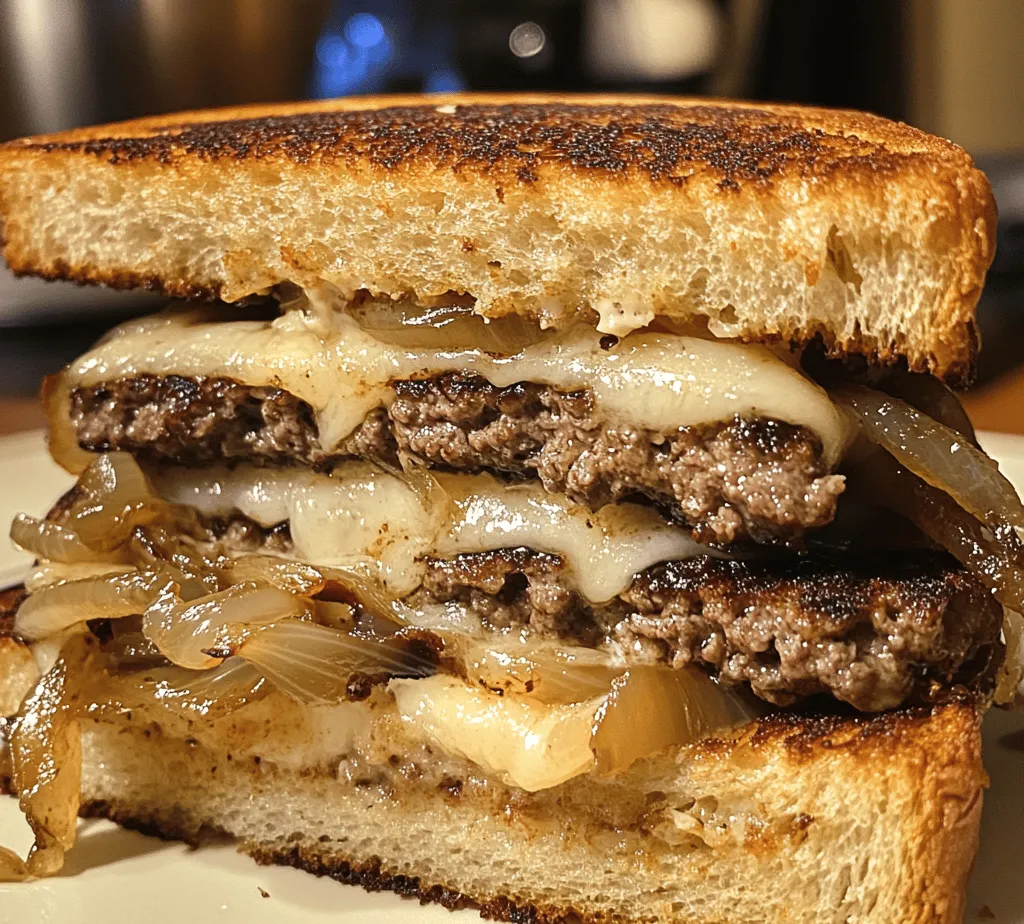 The classic patty melt is a culinary creation that brings together the best of two worlds: the hearty satisfaction of a beef burger and the gooey comfort of a grilled cheese sandwich. This delectable sandwich features a juicy beef patty topped with Swiss cheese, all embraced by golden, buttery rye bread. Each bite delivers a symphony of textures and flavors, making it a favorite among food lovers and a staple of American diner culture.