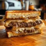The classic patty melt is a culinary creation that brings together the best of two worlds: the hearty satisfaction of a beef burger and the gooey comfort of a grilled cheese sandwich. This delectable sandwich features a juicy beef patty topped with Swiss cheese, all embraced by golden, buttery rye bread. Each bite delivers a symphony of textures and flavors, making it a favorite among food lovers and a staple of American diner culture.