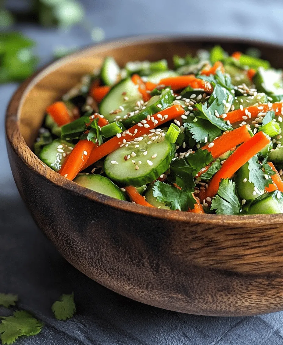 The success of the Crunchy Asian Cucumber Salad lies in the selection and quality of its ingredients. Let’s take a closer look at each component and understand why they are essential to this delightful dish.