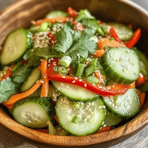 The success of the Crunchy Asian Cucumber Salad lies in the selection and quality of its ingredients. Let’s take a closer look at each component and understand why they are essential to this delightful dish.