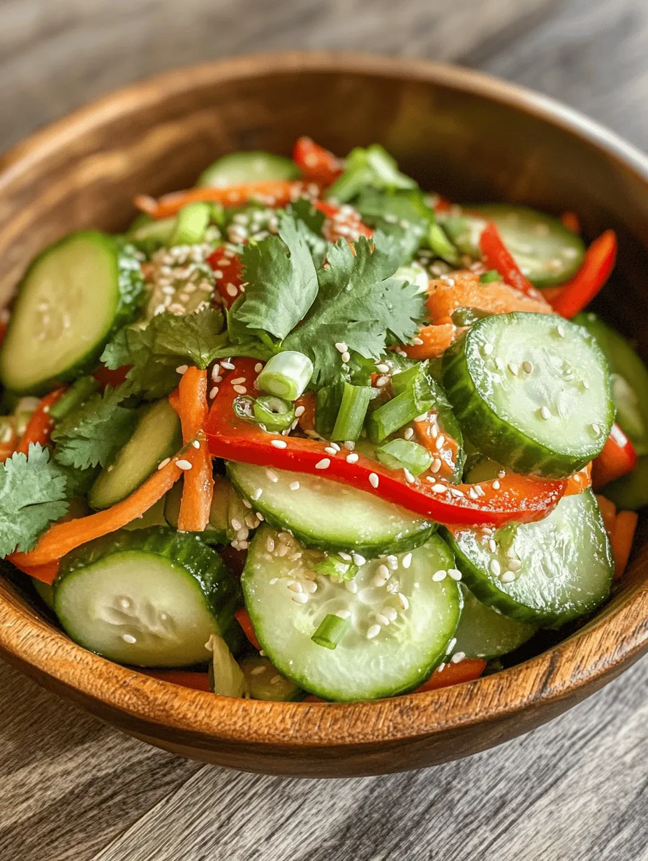 The success of the Crunchy Asian Cucumber Salad lies in the selection and quality of its ingredients. Let’s take a closer look at each component and understand why they are essential to this delightful dish.