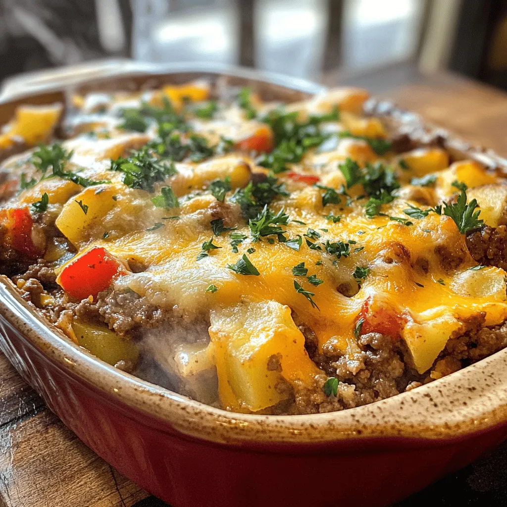 Welcome to a culinary journey that celebrates the heartwarming essence of comfort food! Today, we're diving into a beloved classic that has graced many family tables: Hobo Casserole with Ground Beef and Potatoes. This dish evokes a sense of nostalgia, reminding us of cozy family gatherings and the simple joy of sharing a meal with loved ones.