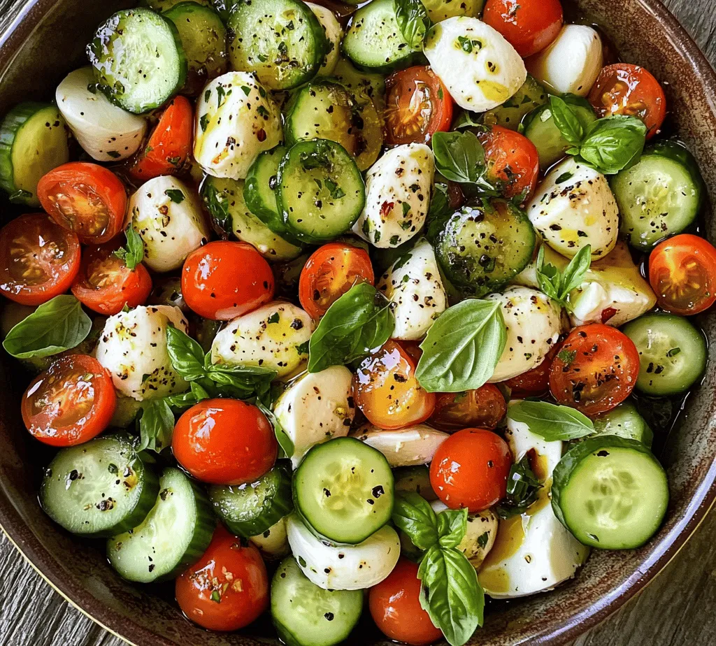 As the sun graces us with longer days and warmer temperatures, the craving for light, fresh, and invigorating dishes comes to the forefront. One such dish that perfectly captures the essence of summer is the Crisp Cucumber Caprese Delight. This salad is a delightful twist on the classic Caprese, traditionally composed of ripe tomatoes, fresh mozzarella, and aromatic basil. By incorporating crisp cucumbers, this version not only enhances the texture but also adds a refreshing element that is simply irresistible.