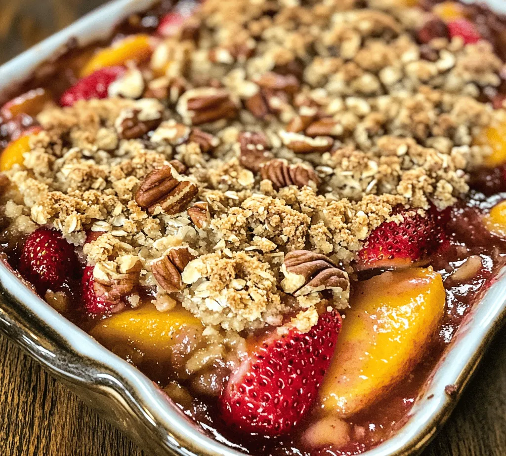 As the sun shines brighter and the days grow longer, summer brings with it an abundance of fresh fruits that tantalize our taste buds. Desserts that showcase these vibrant ingredients, especially those with a crispy topping, have an undeniable appeal. One such dessert that captures the essence of summer is Strawberry Peach Crisp. This delightful dish combines the sweetness of ripe strawberries and peaches with a crunchy, golden topping, creating a symphony of flavors and textures that is both satisfying and refreshing.
