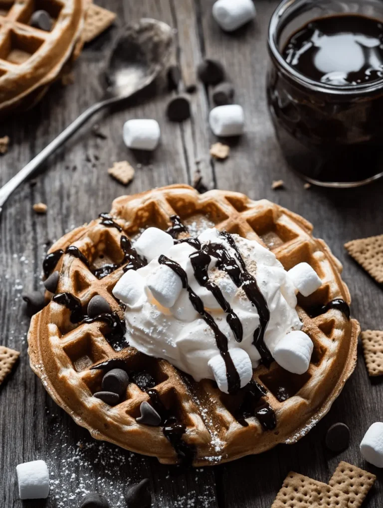 Indulgent S’mores Waffles are more than just a breakfast dish; they are a delightful twist on a classic campfire treat that many of us hold dear to our hearts. Imagine sinking your teeth into a warm, fluffy waffle, only to discover a gooey, chocolatey center, complemented by the sweet crunch of graham crackers and the melt-in-your-mouth softness of toasted marshmallows. It’s the ultimate comfort food that combines two beloved favorites: waffles and s’mores.