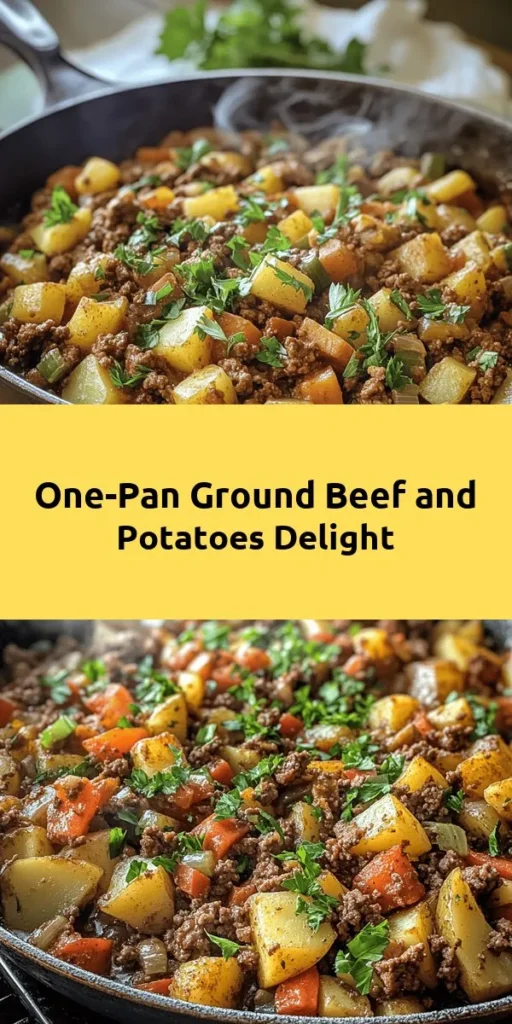 Discover the comfort of Ground Beef and Potatoes with this easy, hearty recipe! Packed with flavor from garlic, onion, and a touch of Worcestershire sauce, this dish combines tender potatoes and mixed veggies in a savory beef broth. Perfect for busy weeknights, it’s both satisfying and simple to make in just about 45 minutes. Top it off with fresh parsley and serve it alone or with crusty bread. Your family will love this cozy meal!