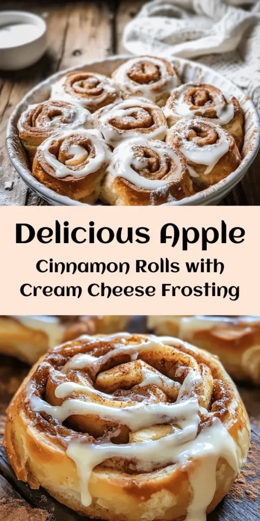 Indulge in these irresistible Apple Cinnamon Rolls topped with a luscious cream cheese frosting! Made with scratch dough that’s soft and fluffy, each roll is filled with sweet, cinnamon-spiced apples. Perfect for breakfast or a delightful treat, these rolls are easy to make and sure to impress. Warm them up and drizzle with rich frosting for a deliciously gooey experience. Your cozy mornings just got better!