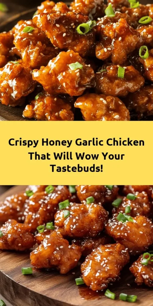 Discover the deliciousness of Crispy Chinese Honey Garlic Chicken! This easy recipe features tender chicken thighs coated in a flavorful mix of flour and cornstarch, fried to perfection, and tossed in a sweet and savory honey garlic sauce. Perfect for a weeknight dinner or a special occasion, serve it over steamed rice or noodles for a complete meal. Your family will love this irresistible dish that brings the taste of takeout right to your kitchen!