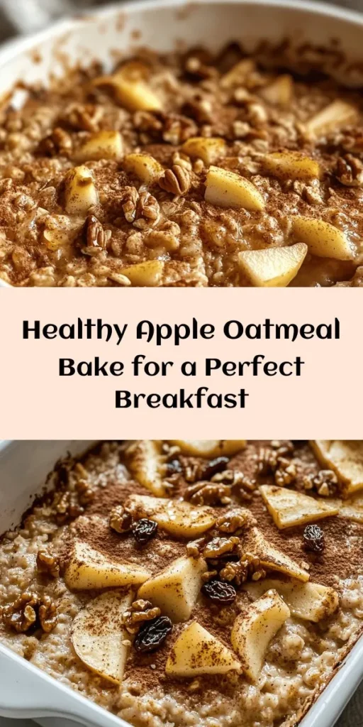 Start your day right with this delicious Healthy Apple Oatmeal Breakfast Bake! Made with rolled oats, fresh apples, and sweetened with honey or maple syrup, this hearty dish is perfect for breakfast or a snack. With simple ingredients like almond milk, eggs, and a hint of cinnamon, it’s nutritious and easy to make. Bake it to golden perfection and enjoy warm with a dollop of Greek yogurt. A great way to fuel your morning!