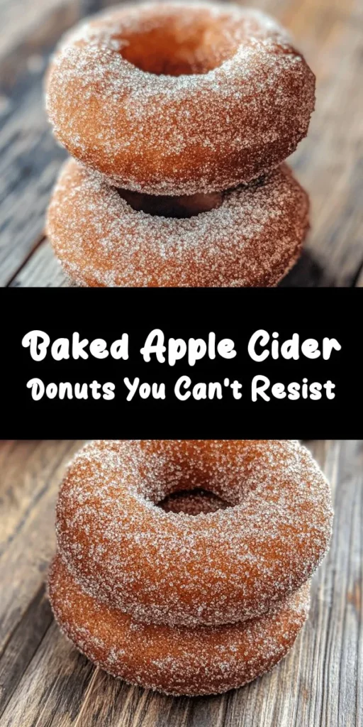 Indulge in the warm flavors of fall with these irresistible apple cider donuts! Made with simple ingredients like flour, apple cider, and spices, these baked treats are perfectly fluffy and coated in sweet cinnamon sugar. Ready in just 30 minutes, they make a delightful snack for any occasion. Pair them with your favorite beverage and enjoy the comforting taste of autumn in every bite. Perfect for sharing or savoring solo!