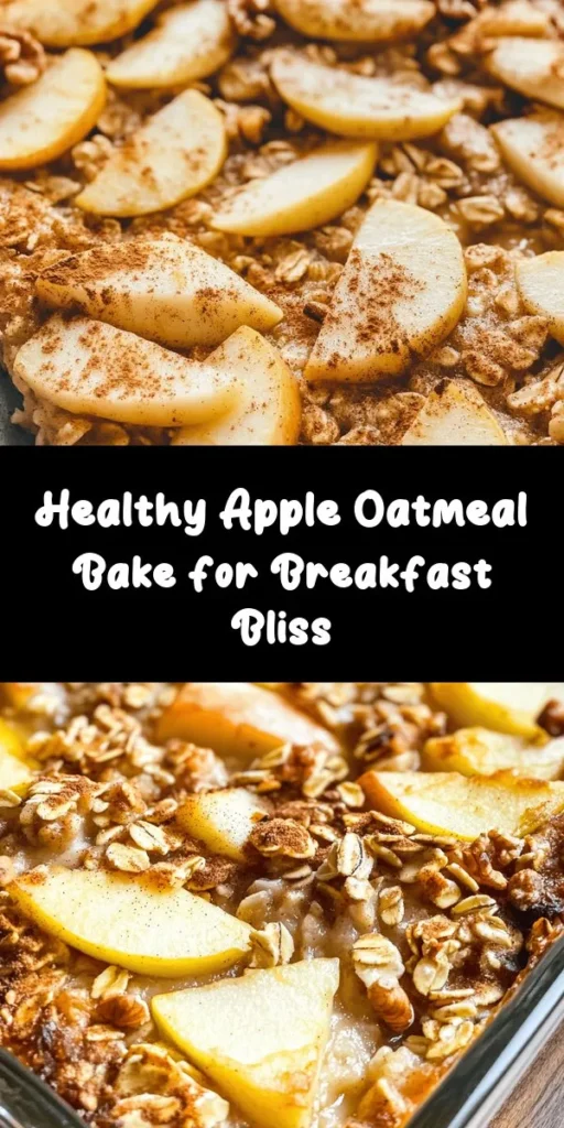 Start your day with this irresistible healthy apple oatmeal breakfast bake! Packed with rolled oats, fresh diced apples, and a hint of cinnamon, it's a warm and comforting treat. This easy recipe takes just 15 minutes to prep and bakes to perfection in under an hour, making it perfect for busy mornings. Customize with nuts or dried fruit for extra flavor. Serve it warm with fresh apple slices for a delightful breakfast that everyone will love!