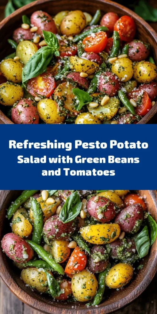Elevate your side dish game with this vibrant Pesto Potato Salad! Perfectly tender baby potatoes are combined with fresh basil pesto, colorful cherry tomatoes, and crisp green beans for a delightful blend of flavors and textures. This easy-to-make salad can be served warm or chilled, making it a versatile addition to any meal. Ideal for potlucks or gatherings, it's sure to impress your guests. Enjoy a taste of summer all year round!