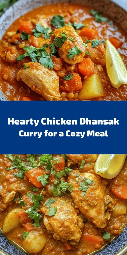 Bring a taste of Ireland to your dinner table with this Hearty Irish Chicken Dhansak Curry! Packed with tender chicken thighs, nutritious red lentils, and vibrant veggies, this curry is a perfect blend of spices and creamy coconut milk. Ready in just one hour, it's a satisfying dish that's easy to make and perfect for sharing. Serve it hot with basmati rice or naan bread, and add a squeeze of lemon for an extra zing. Enjoy a warming meal that'll delight your taste buds!
